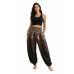 Harem Garden Rayon Aztec Tribal Festival Gypsy Bohemian Yoga Pants SZ 3XL #2591